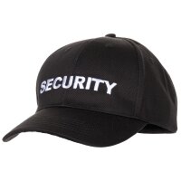 Berretto USA, nero, ricamato, "Security".