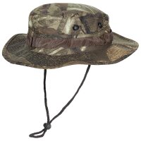 Cappello da soldato americano, cinturino per il mento, GI Boonie, Rip Stop, marrone scuro