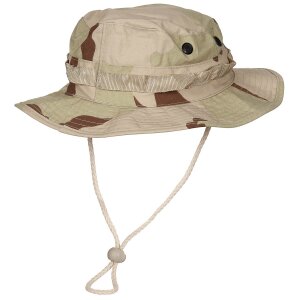 Cappello da soldato americano, sottogola, boonie da soldato americano, rip stop, 3 fa. deserto