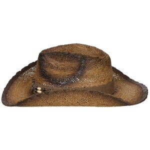 Cappello di paglia, "Tennessee", con fascia, marrone-nero