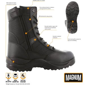 Stivali da combattimento, "MAGNUM", Centurion 8.0 SZ, nero