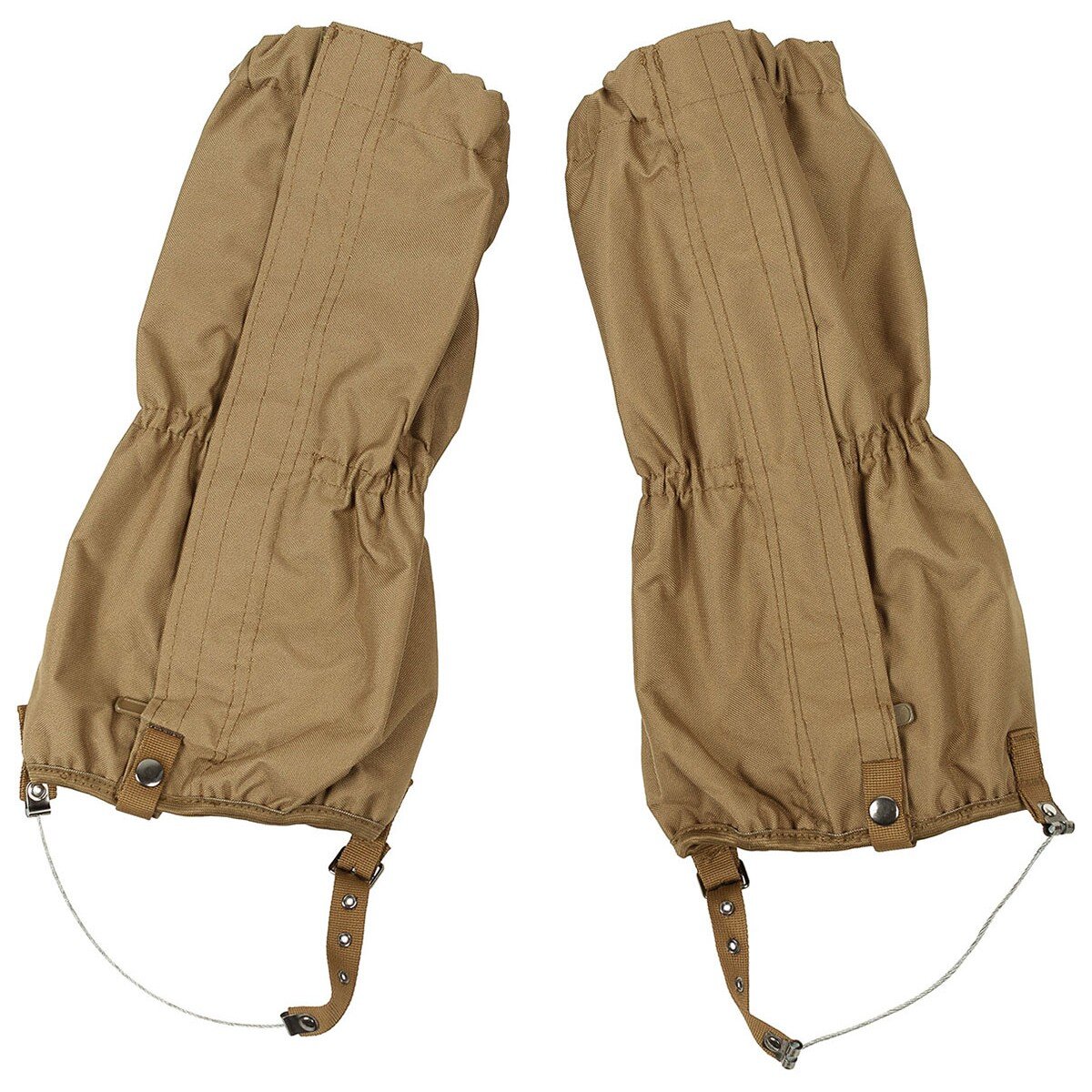 Gaiters, brown,  with zip, steel wire