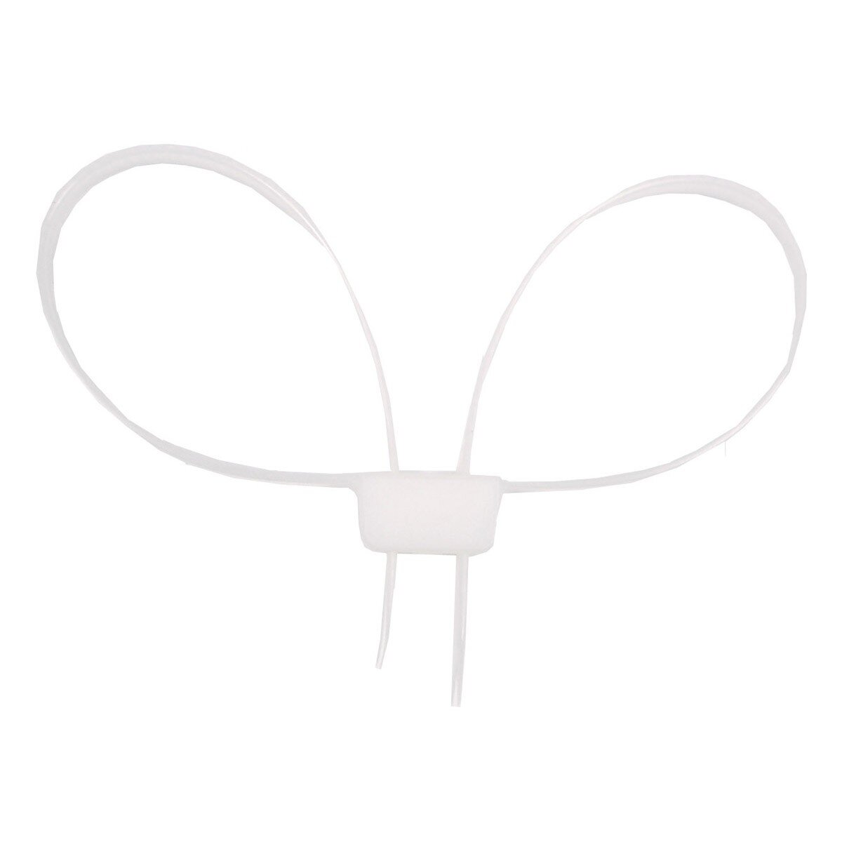 Menottes en plastique, 10 pcs/paquet, 70 x 1,2 cm, blanc