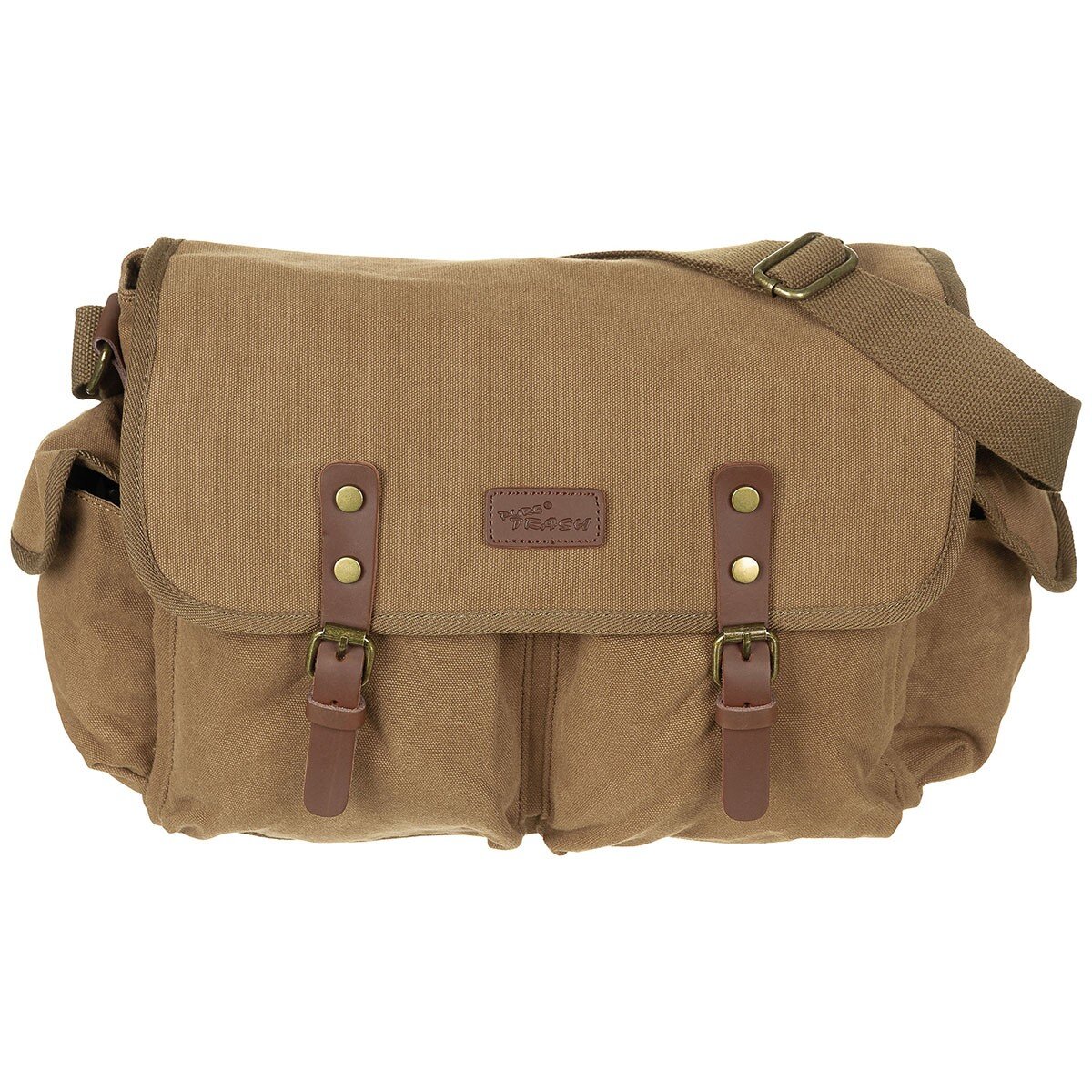 Outdoor Handtasche, Canvas, "PT", braun