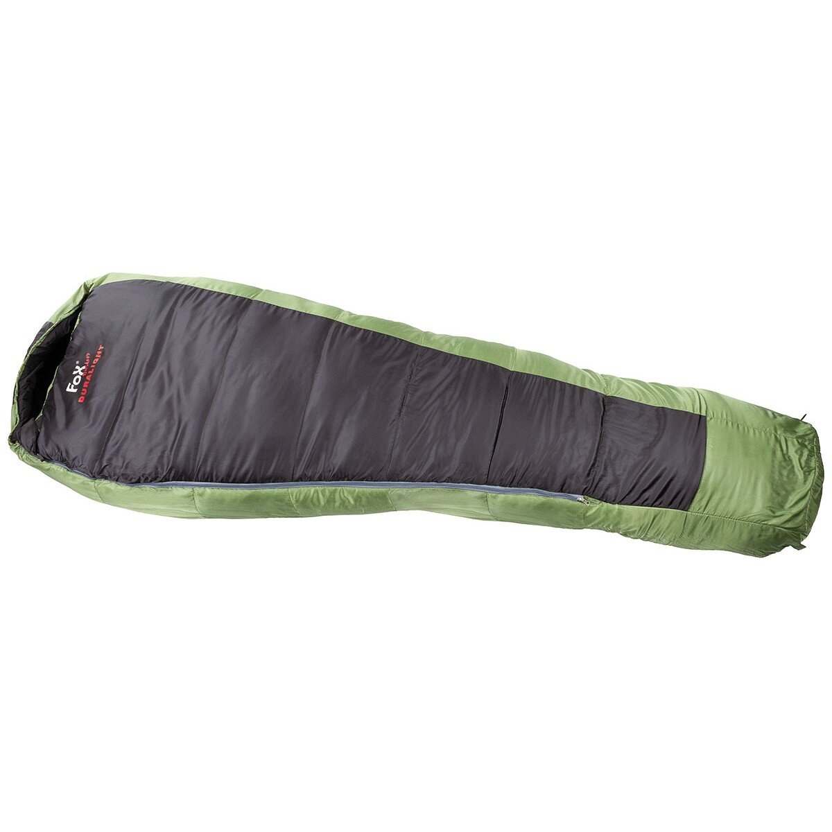 Sac de couchage Trekking, "Duralight", olive-noir