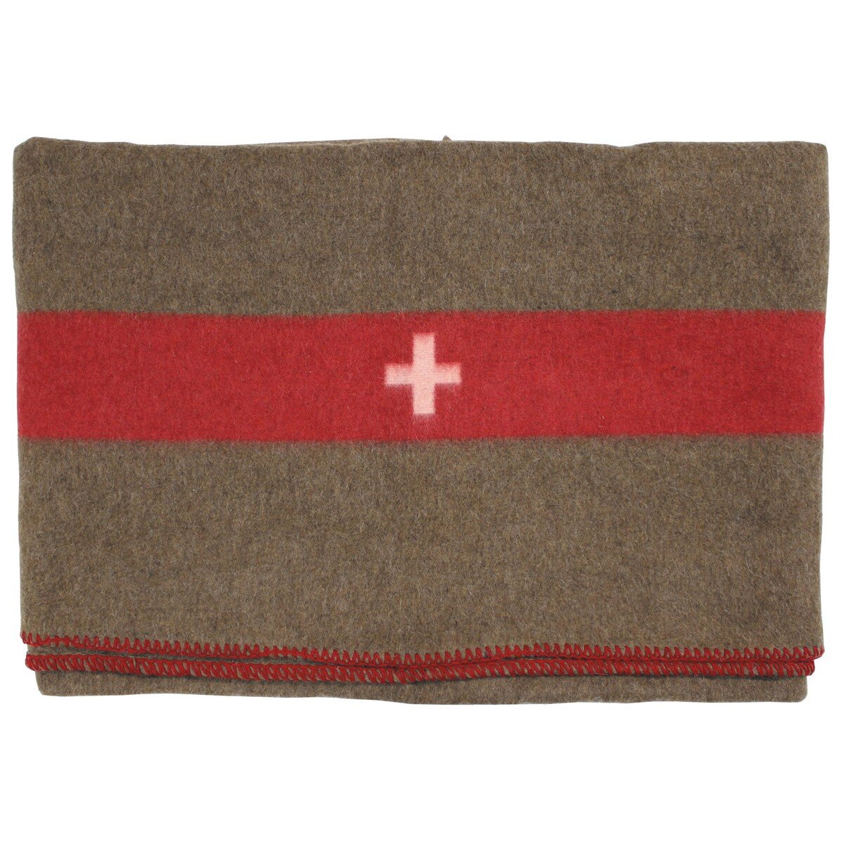 CH Wool Blanket, brown, ca. 200 x 150 cm