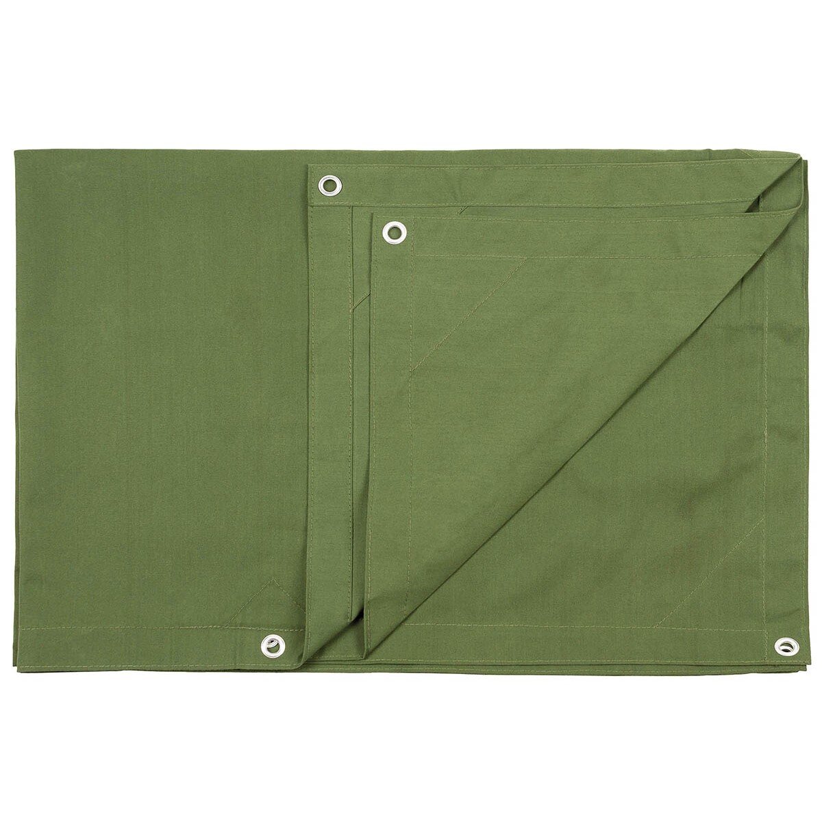 Tarpaulin, OD green, metal eyelets, ca. 305 x 365 cm