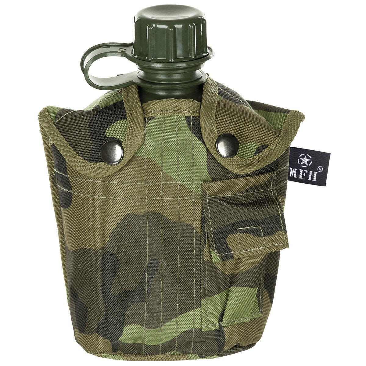 US gourde en plastique, 1 l, housse, M 95 CZ camouflage,...