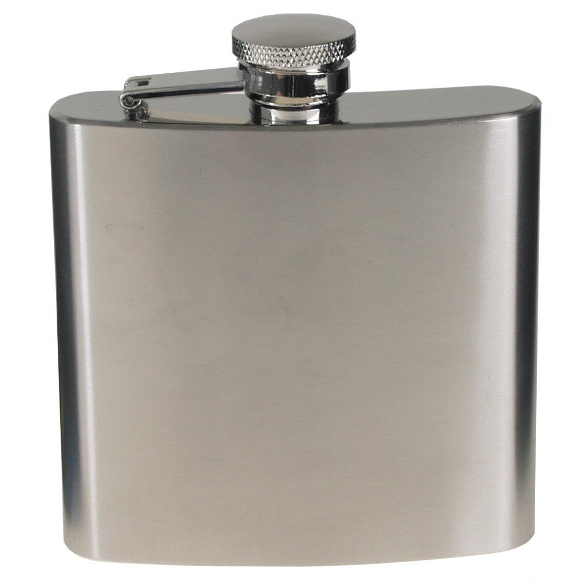 Hip Flask, Stainless Steel, chrome matt, 6 OZ, 170 ml