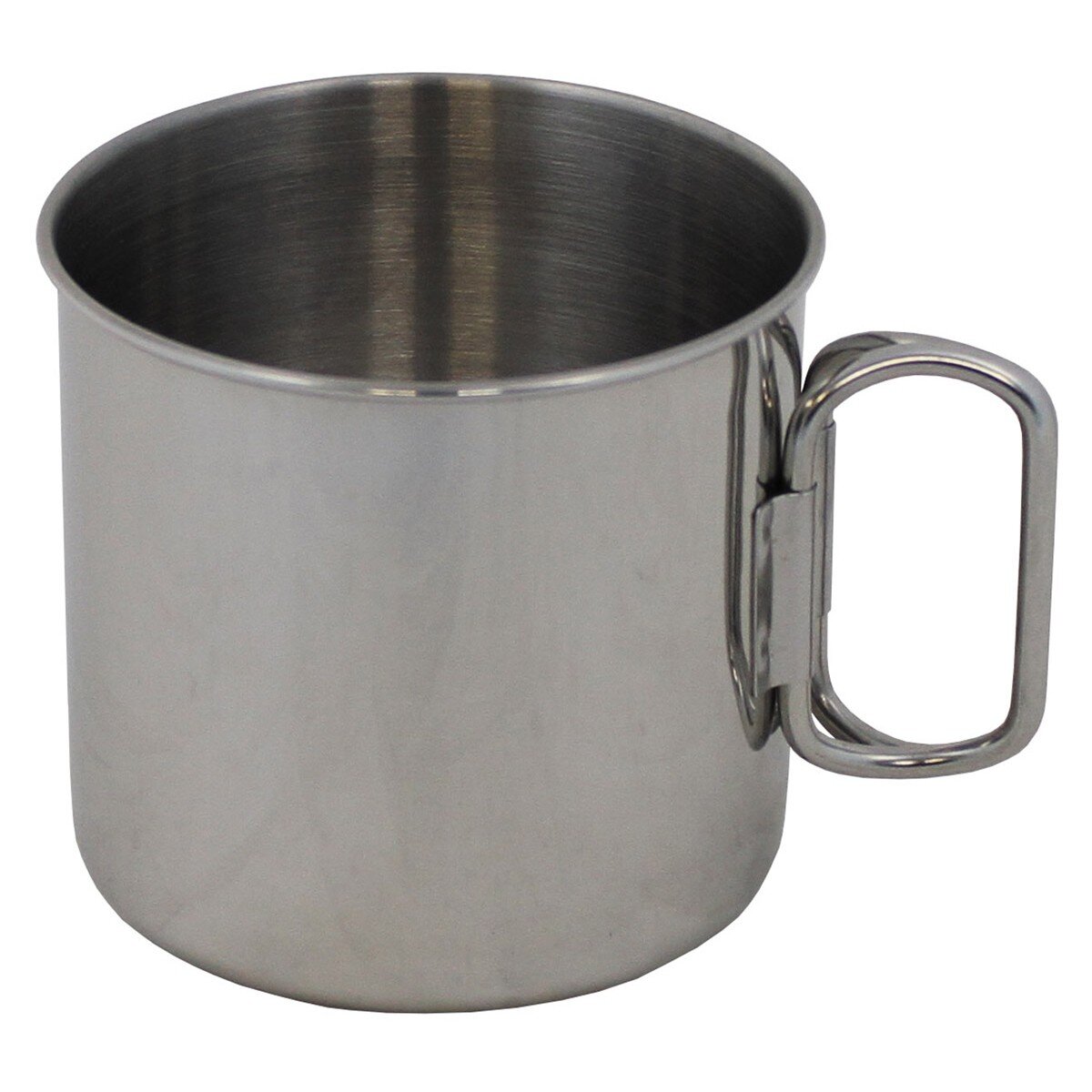 Cup, Stainless Steel,  foldable handles, ca. 450 ml