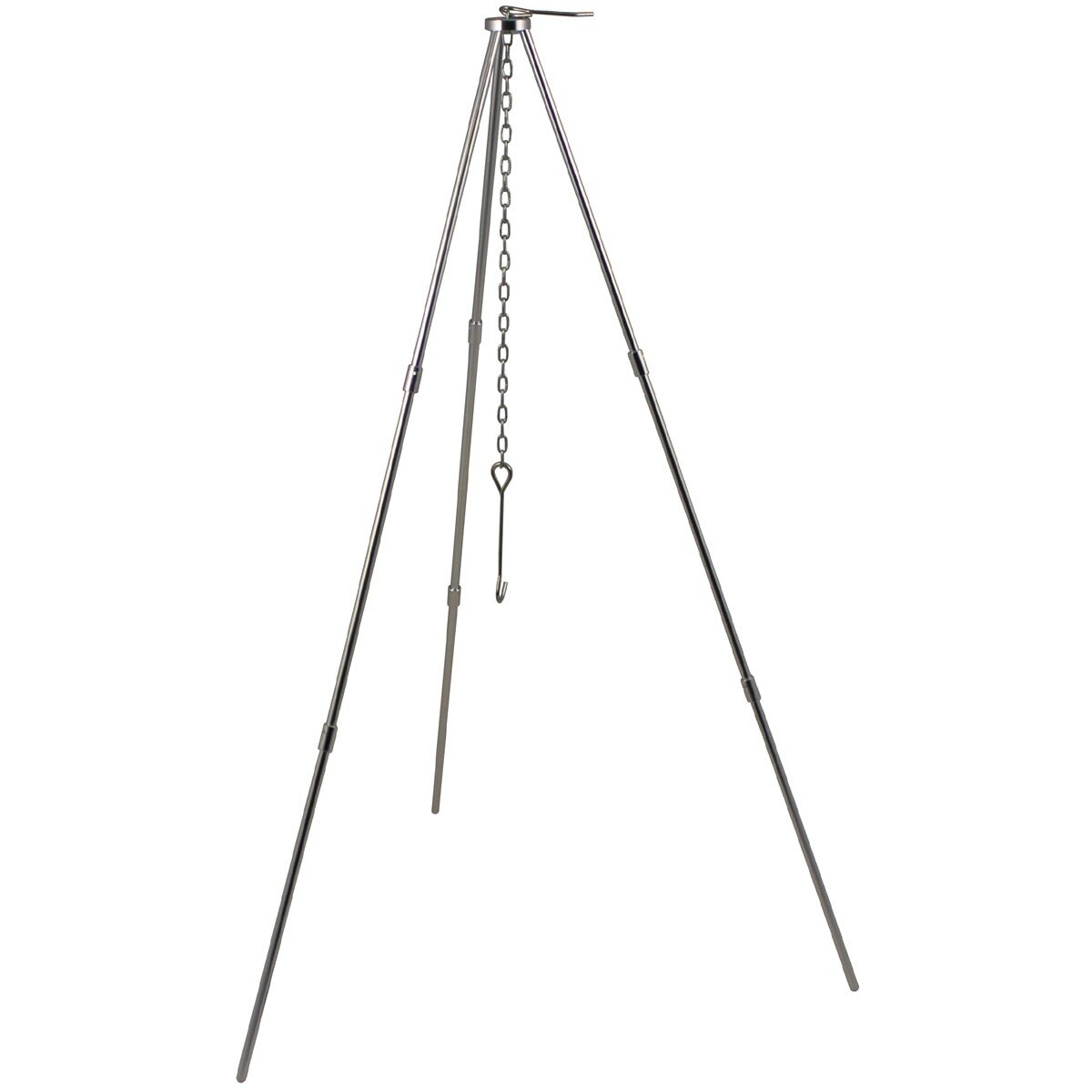 Tripod, "Trekking", Aluminium, with chain and hook