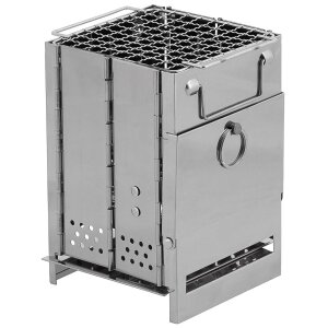 Forno a razzo, con griglia, pieghevole, mini, acciaio inox