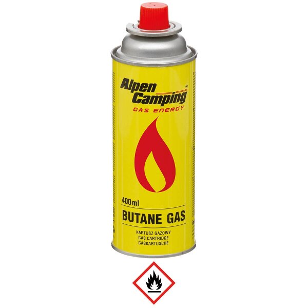 Cartuccia di gas per valvole, butano, 220 g (400 ml)