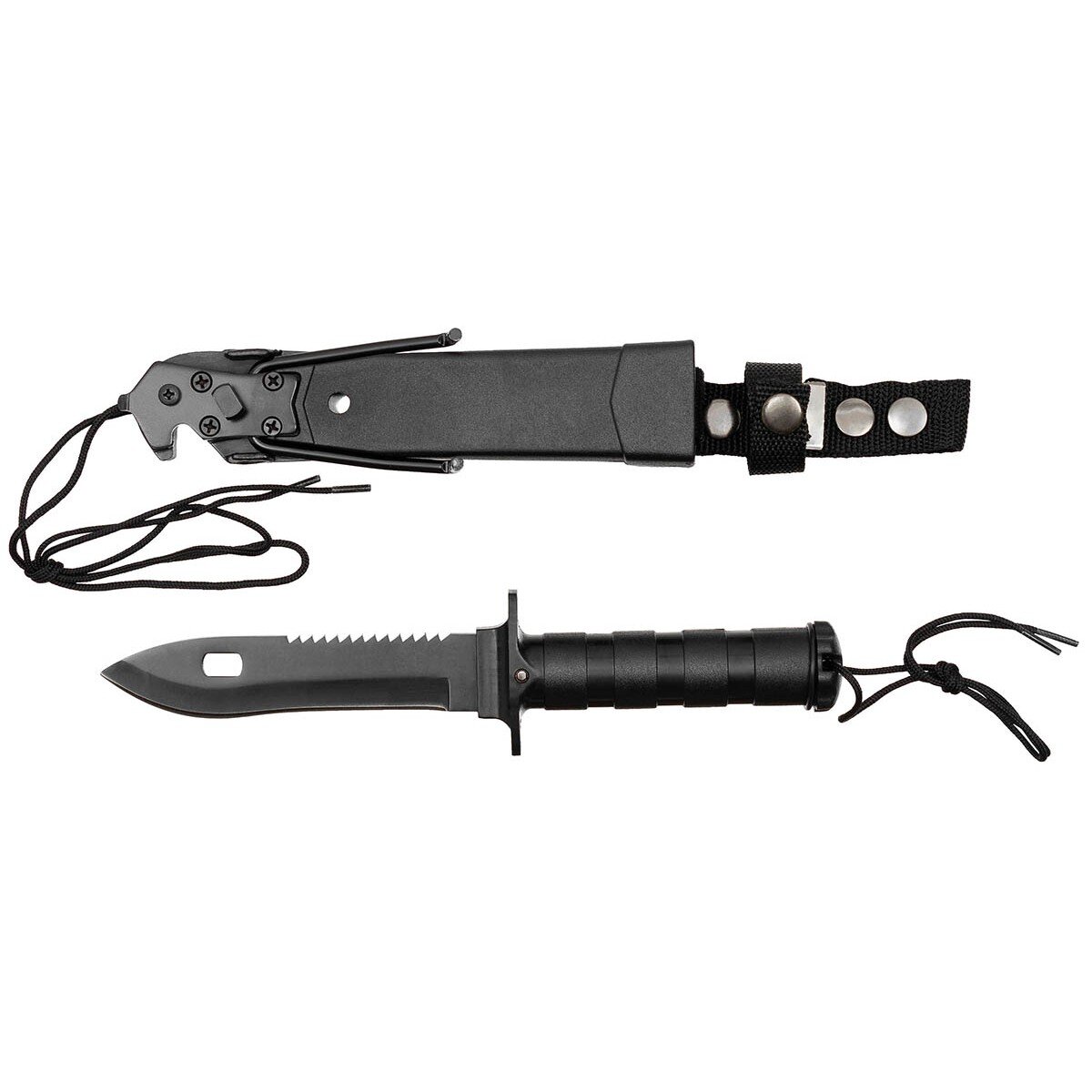 Survival Knife, "Pathfinder", black, plastic...