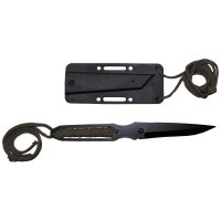 Coltello, "Action II", nero, manico avvolto, fodero