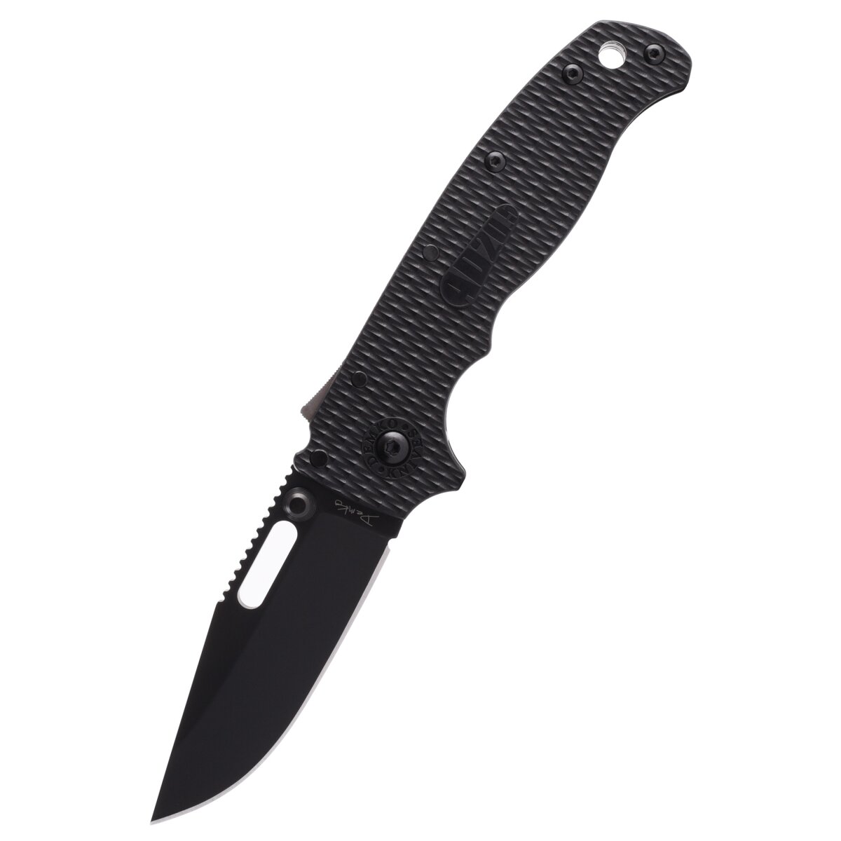 Coltello tascabile Demko AD20.5 Clip Point, nero, DLC