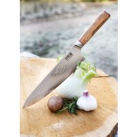 Coltello da chef, lunghezza lama 24 cm, acciaio Damasco