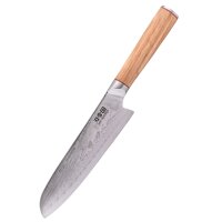 Santoku, acciaio Damasco