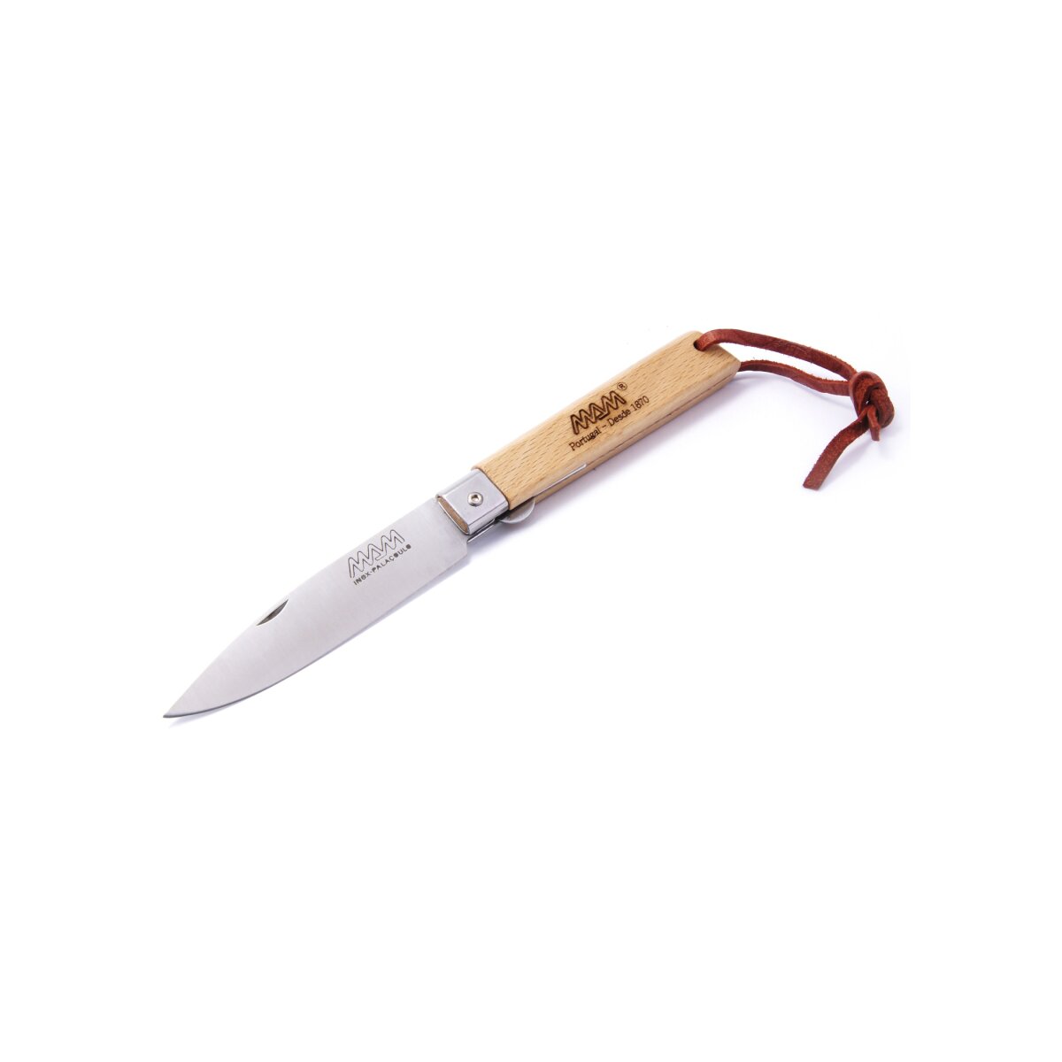 Coltello tascabile con linerlock e passante in pelle