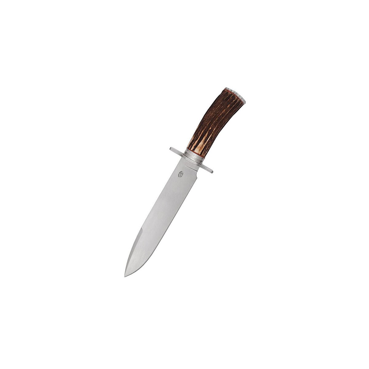 Bison Bowie knife with deer horn handle