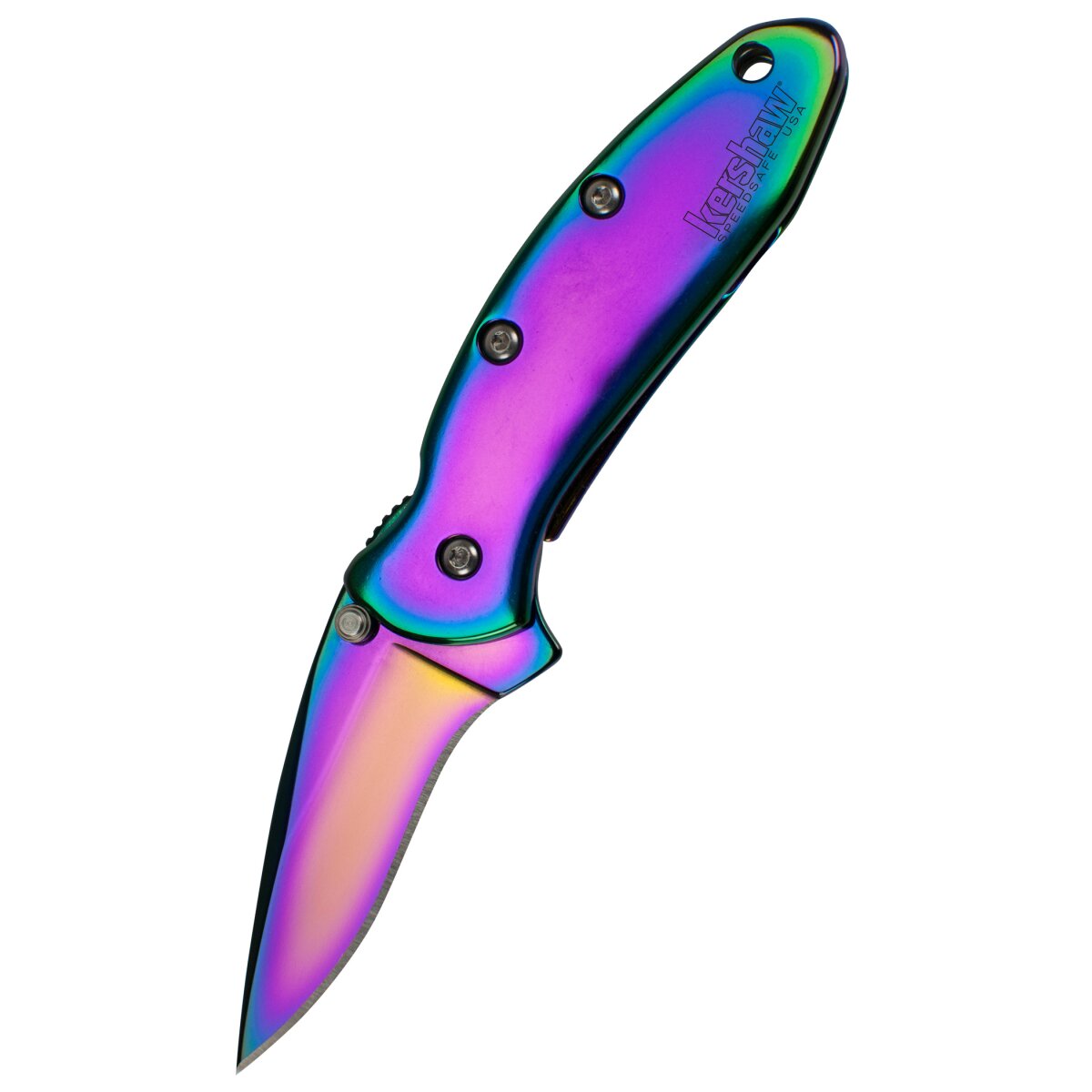 Pocket knife Kershaw Chive, rainbow colors