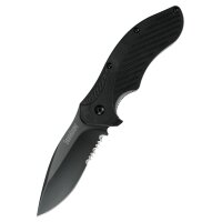 Coltello da tasca Kershaw Clash, nero, lama seghettata