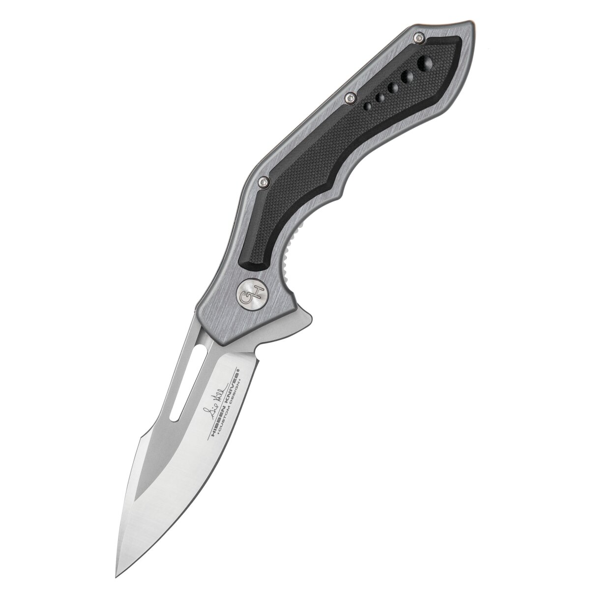 Gil Hibben Hurricane pocket knife, black, D2 tool steel