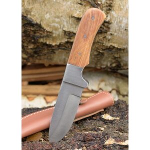 Coltello tascabile con manico in legno dulivo