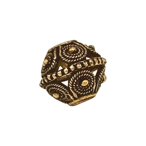 Perla per capelli vichinga rotonda, bronzo