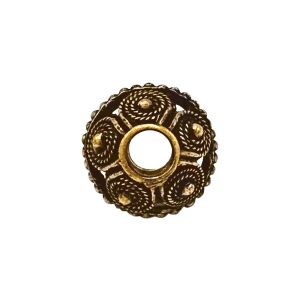 Perla per capelli vichinga rotonda, bronzo
