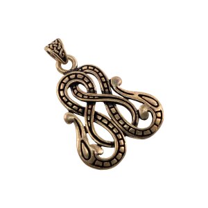 Ciondolo vichingo in bronzo "Serpente di Midgard