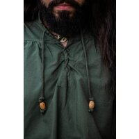 Camicia medievale allacciata verde "Friedrich