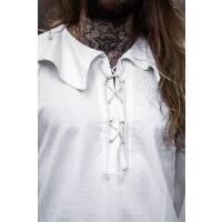 Camicia con colletto rotondo bianca "Athos