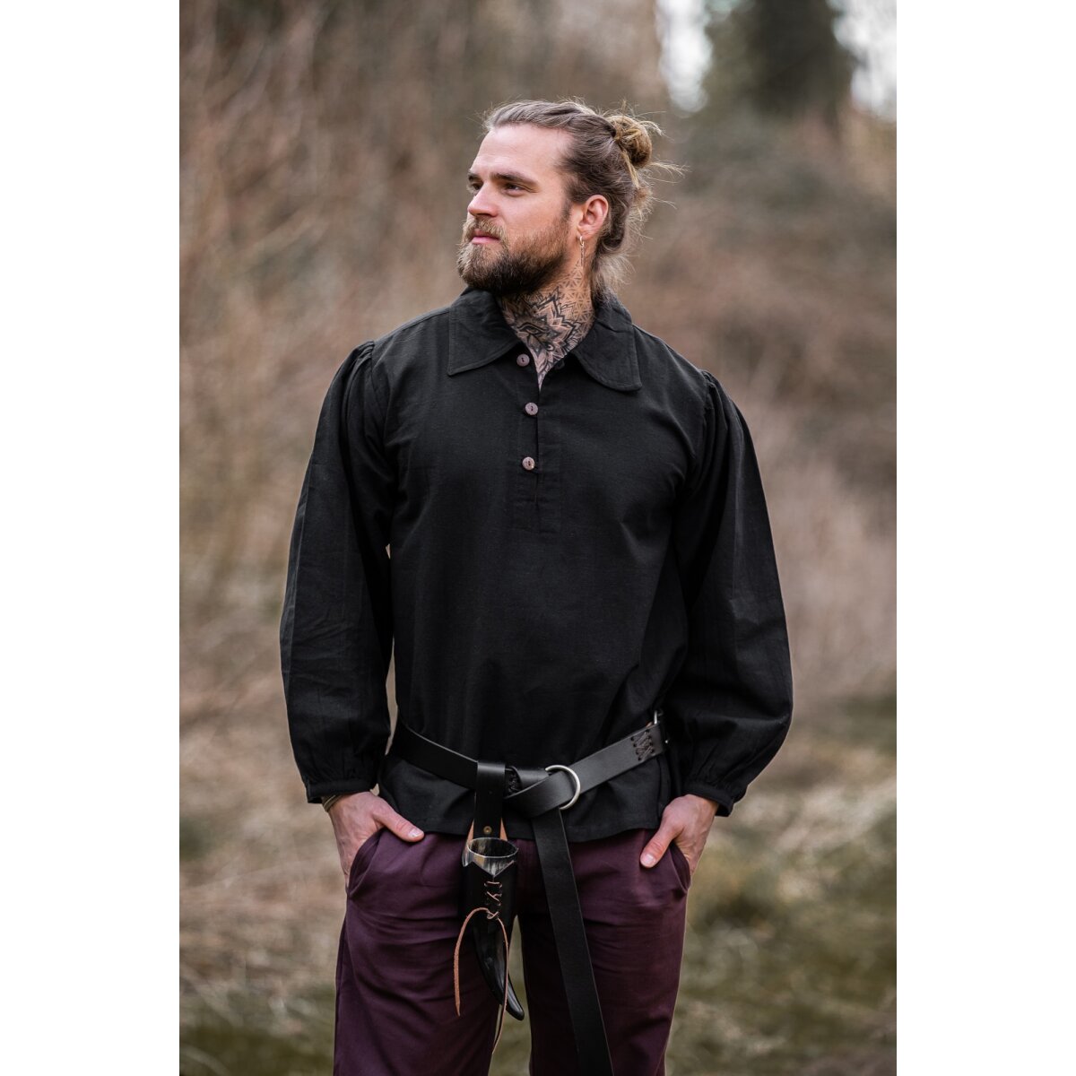 Medieval shirt  Black "Ferdinand"