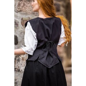 Gilet con ricamo nero "Selma"