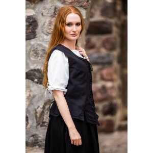 Gilet con ricamo nero "Selma"