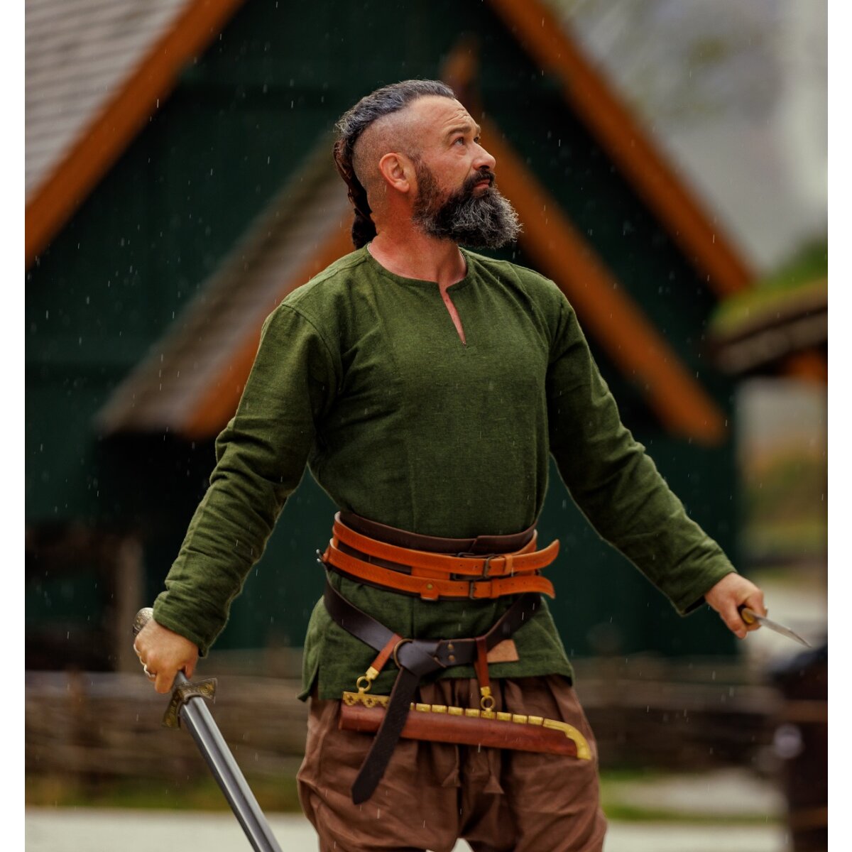 Tunique Viking Verte "Ivar