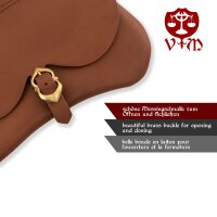 Borsa reniforme tardo medioevo marrone