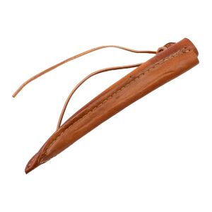 Fodero doppio in pelle per posate medievali 20 cm, marrone