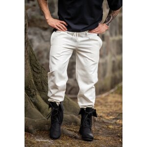 Pantaloni medievali con elastico in vita nature "Veit"