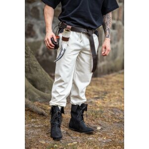 Pantaloni medievali con elastico in vita nature "Veit"