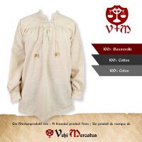 Camicia classica medievale o camicia stringata natura "Anno"