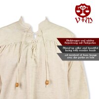 Camicia classica medievale o camicia stringata natura "Anno"