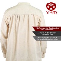 Camicia classica medievale o camicia stringata natura "Anno"