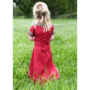 Abito fantasy medievale rosso-nero "Eleanor" per bambini