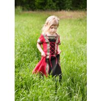 Abito fantasy medievale rosso-nero "Eleanor" per bambini