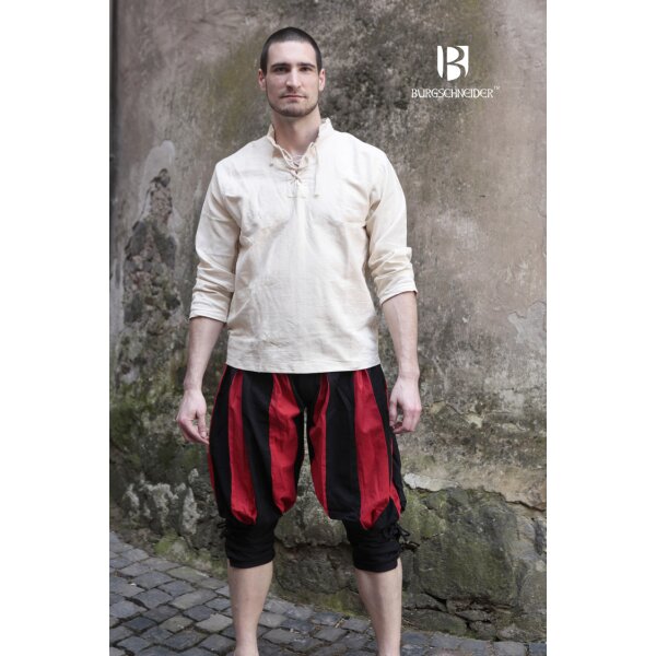 Pantalone Landsknecht nero/rosso "Maximilian