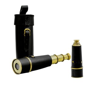 Binocolo Larp per steampunk o pirati con custodia in pelle