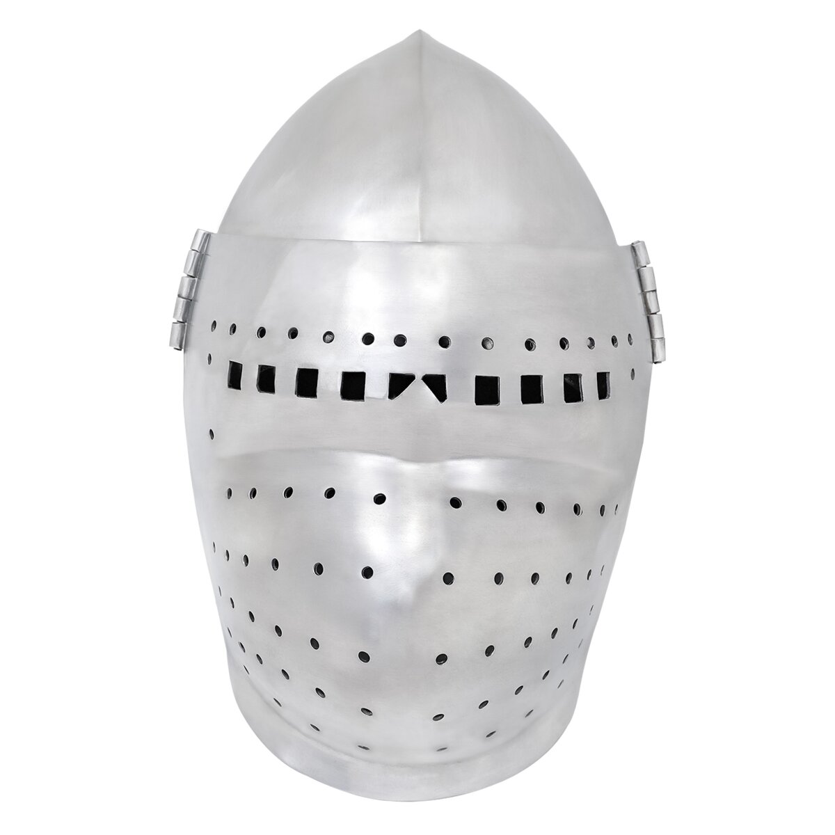 14th Century Full Visor Bascinet Helmet 14 gauge