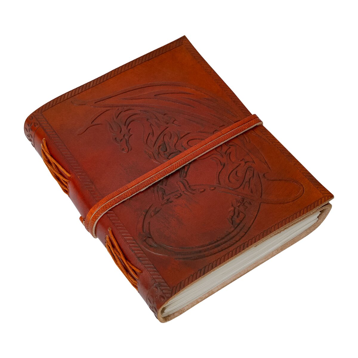 Dragon celtique Livre en cuir Carnet de chants ou journal